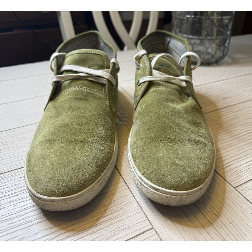 Bruno Magli Men Chukka Desert Green Suede‎ Ankle Lace Up Boots Leather Sz 10